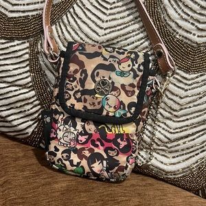 Tokidoki small wristlet bag leopard camp